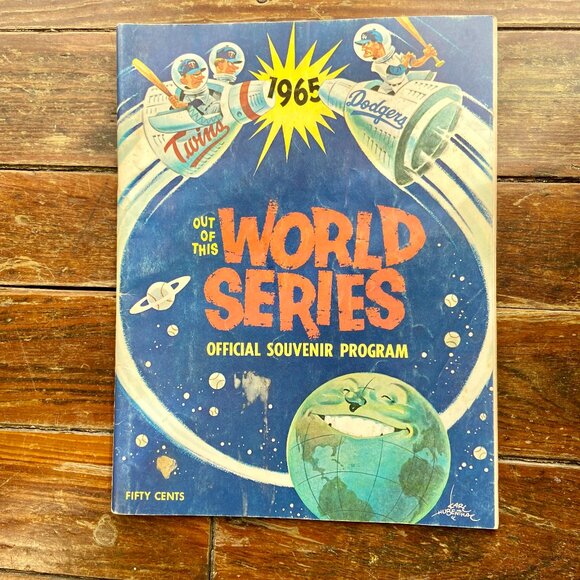 Vintage 1965 Twins VS Dodgers Out Of This World Series Official Souvenir Program - Picture 1 of 4